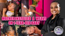 Mother Forces Her 1-Year-Old Baby To Put On A Lace Front Weave